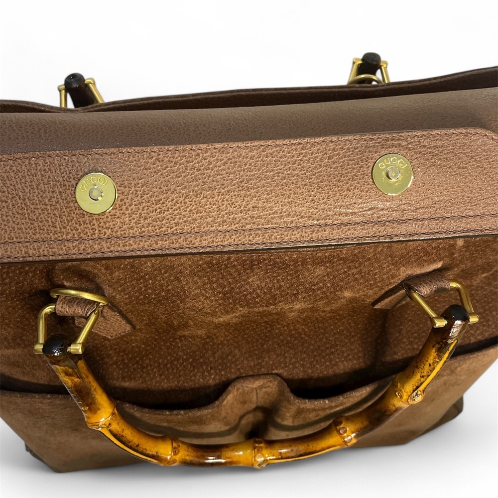 Gucci Diana Bamboo Suede Handle Bag Brown - Picture 6 of 6